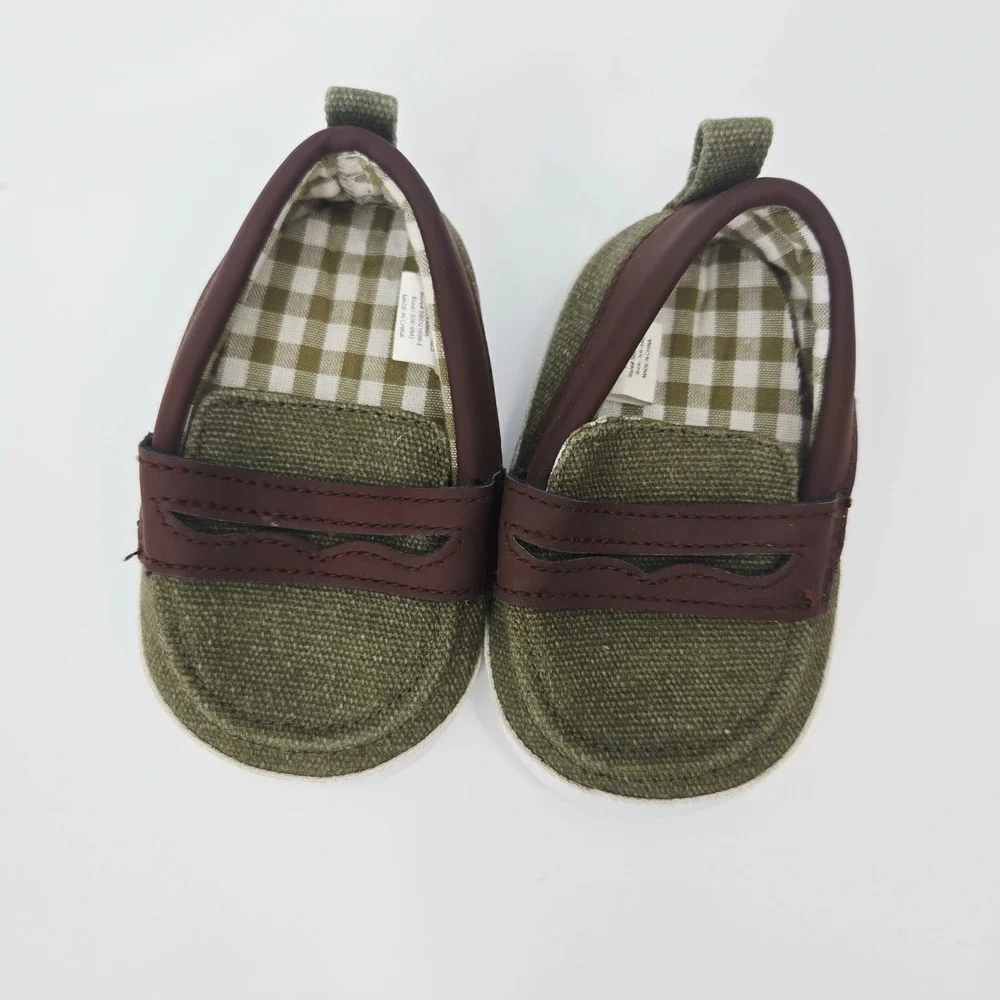 Lot of 3 Infant Baby Boys Crib Shoes Sneakers Size 3‎ 6-9M Little Me & Carter's